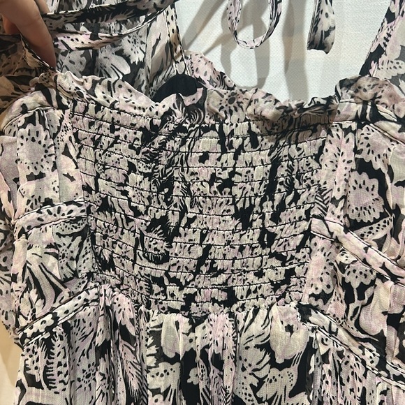 Anthropologie Floral Black and White Women's Dress Size Small - Picture 10 of 11